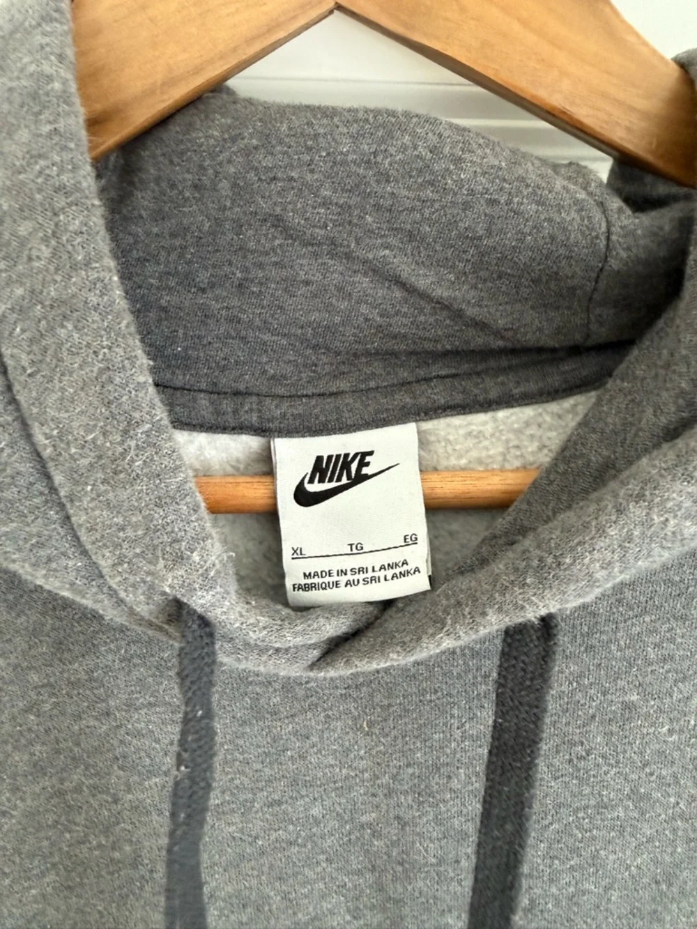 Nike Charcoal Gray Hoodie with White Swoosh